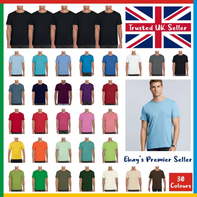 5 PACK * Gildan Softstyle T-Shirt * Mens Plain Tee * Standard Blank GD01 * Shirt