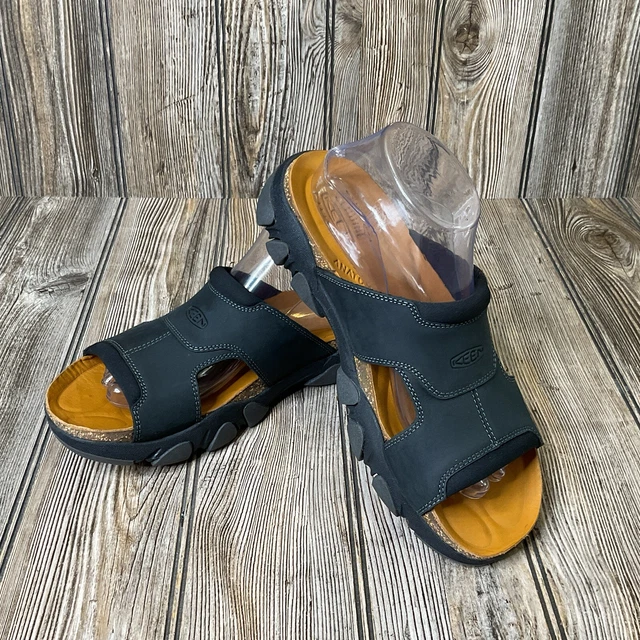 KEEN MEN S DAYTONA 2 Comfortable Slip On Casual Slide Sandals Bison Black 8.5 49.99 PicClick