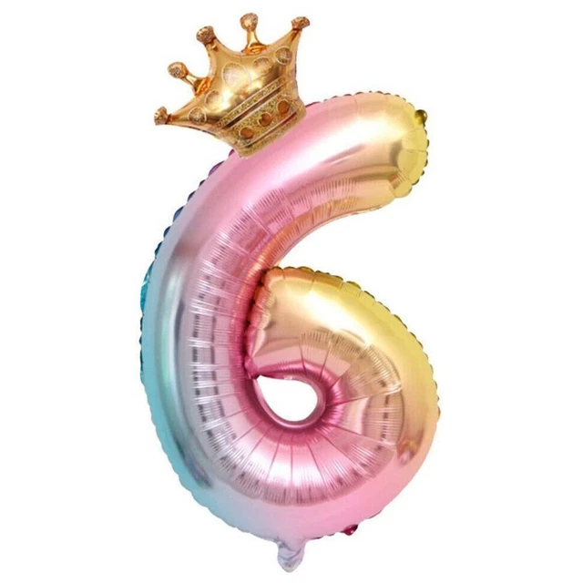 Globos digitales de papel de corona de 32 pulgadas globos digitales color degradado nuevos