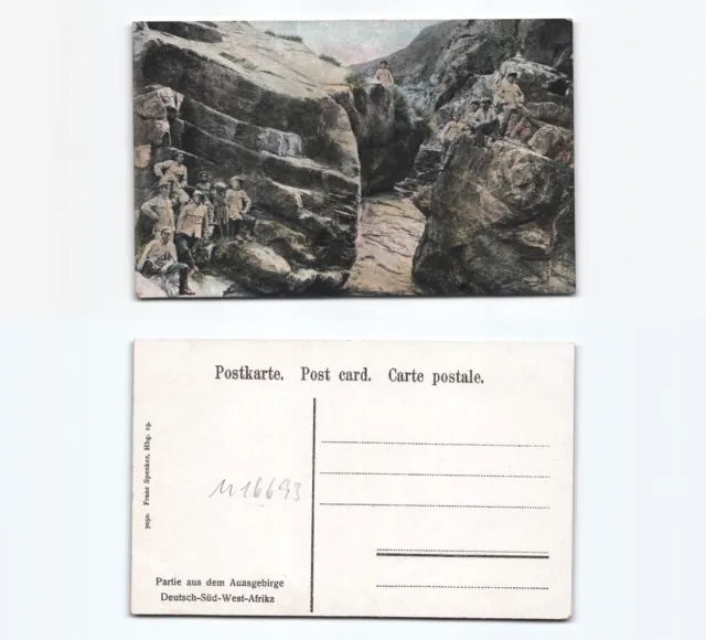 (n16693)   Ansichtskarte Schutztruppe im Auasgebirge Deutschsüdwestafrika,