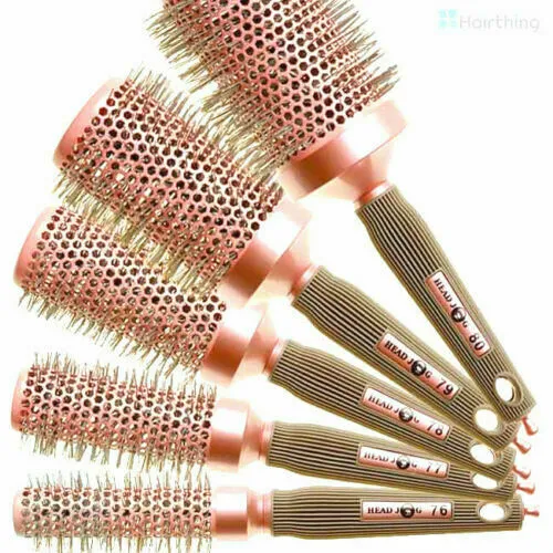 Head Jog Pink Radial Ceramic & Ionic Hair Brush Round Brushes 76/77/78/79/80