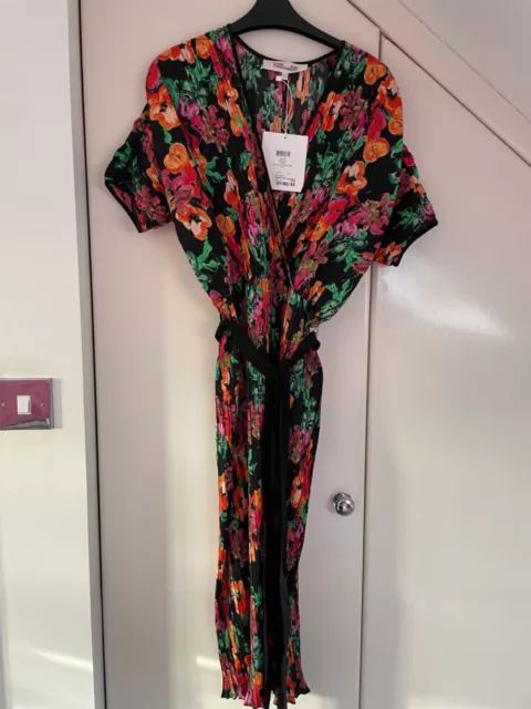 Diane Von Furstenberg Floral Wrap Dress Size Small 10