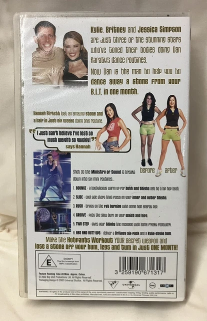 KYLIE MINOGUE HOTPANTS VHS Workout Video, Dan Karaty, Legs Bum and Tum