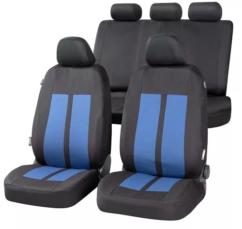 COPRISEDILI PER SSANGYONG ACTYON 2006-in poi 13312 NERO BLU FODERE AUTO COMPATIB