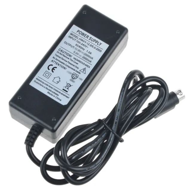 AC Adapter 4-Pin DIN Connector For LACIE iOmega ACU034A-0512 12V 5V Power Supply 2