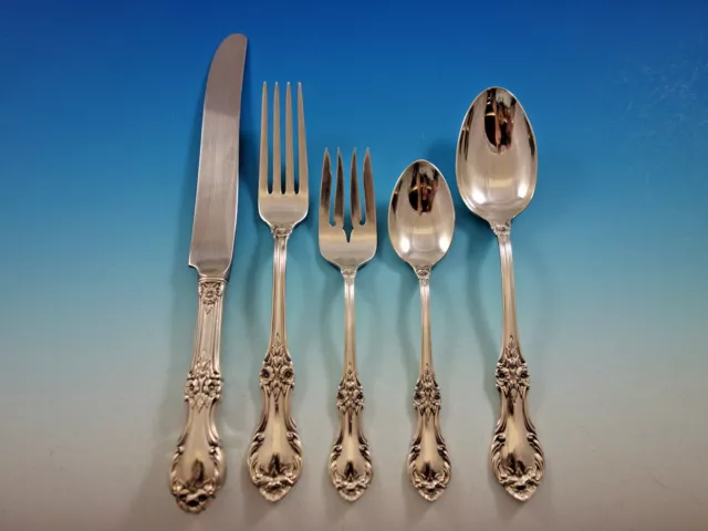 Wild Rose by International Sterling Silver Flatware Set for 6 Service 30 Pcs