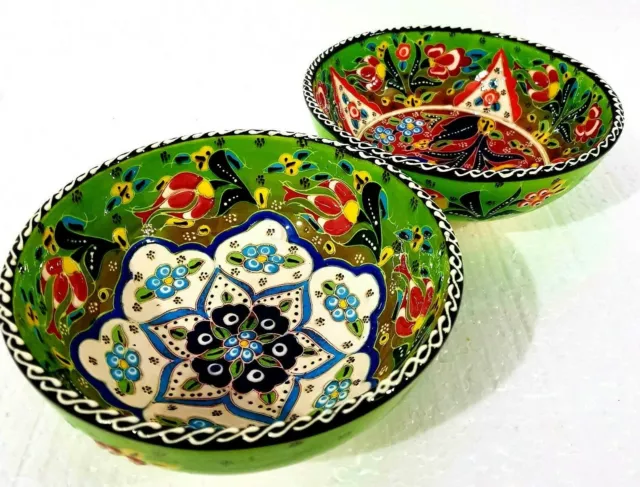 Turkish/Anatolian Handmade Ceramic Bowl with Beautiful Hand Painting Pottery