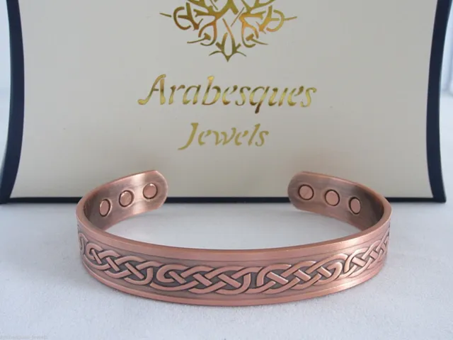 ARABESQUES QUALITY Mens L/XL Celtic copper magnetic/health bangle/bracelet AJMB