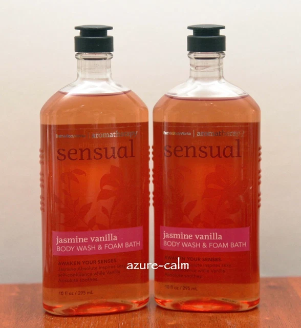 BATH BODY WORKS Aromatherapy JASMINE VANILLA Body & Foam Wash Shower