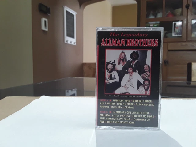 Allman Brothers Vintage Cassette Tape The Legendary Midnight Rider Rock And Roll