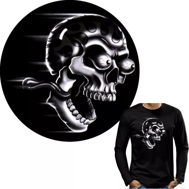 T-Shirt Langarm Biker Gothic Tattoo Skull Totenkopf Racing Rocker *4067 bl LS