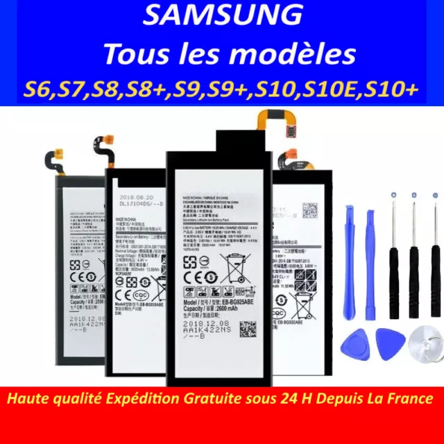 BATTERIE Génuine Samsung Galaxy S6/S7/S8/S9/S10 Edge Plus 100% Neuve