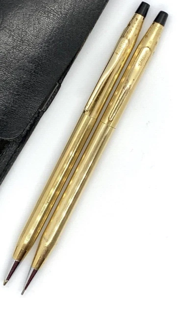 Cross Classic Century Ballpoint pen & Pencil Set, 10K Gold Filled.