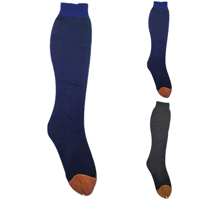 Hommes Chaussettes Hauteur Genou Chaussettes Nylon Transparent Bas Rayé 1 Paires