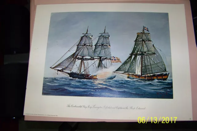 Special Edition Print for the US Revolution bicenntinel of the ship Lexington