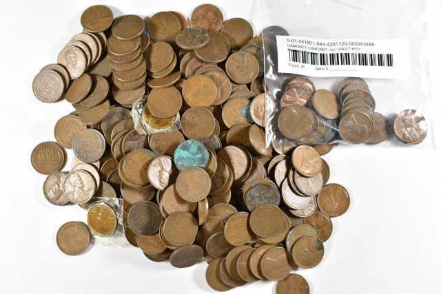 272 Unsearched Lincoln Wheat Cent Penny Lot 1Lb 14Oz +25 Bonus Memorial Cent Lot