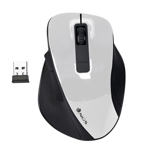 NGS BOW WHITE - Wireless Mouse RF 2,4Ghz, 800/1200/1600dpi Wireless Optical Mous