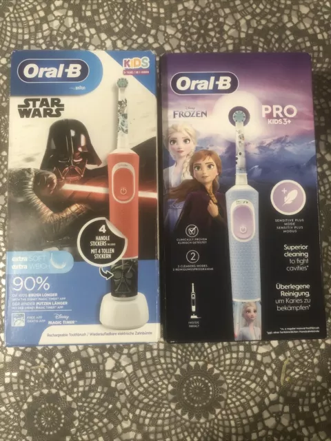 Brosse À Dent Électriques Oral B Star Wars Et Frozen Pro Kids  Neuve