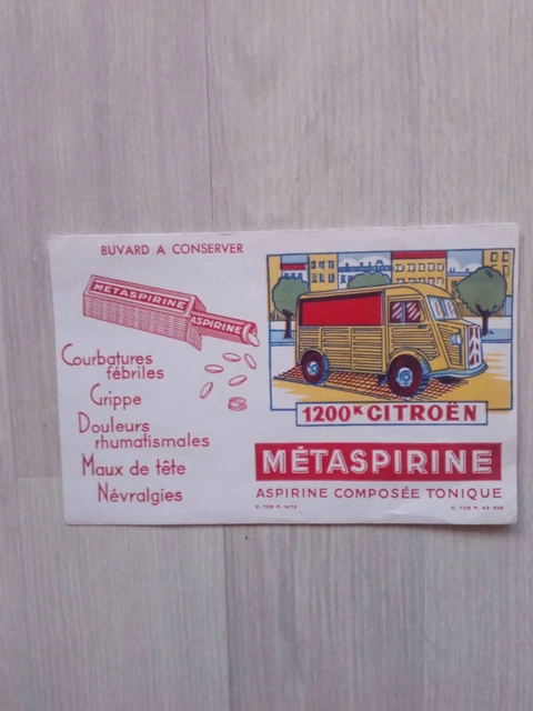 beau buvard Métaspirine - Citroen