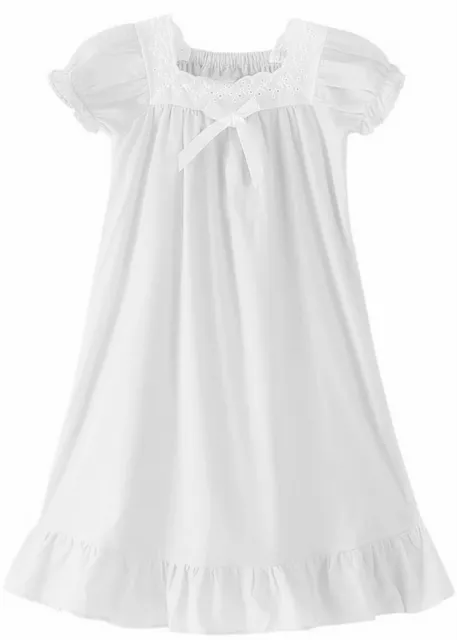 Girl Baby Fairy Cotton Vintage Nightie Nightdress Princess Pajamas Sleepwear