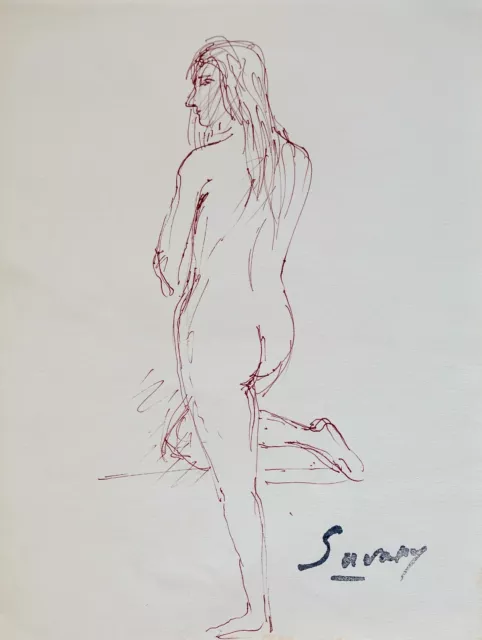 Robert savary - Dibujo Original - Tinta - Desnudo 50
