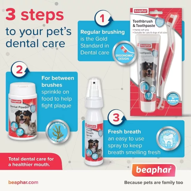 Beaphar, Advanced Dual-Enzyme Toothpaste, Dental Care for Dogs & Cats, 100g Tube 3