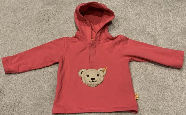 Maglione con cappuccio originale orso Steiff per bambina taglia 9 mesi