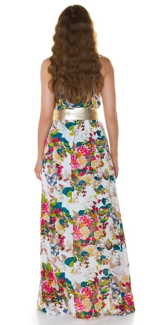 Abito Donna Elegante da Cerimonia Lungo Sexy Vestito da Sera Vestitino per S M 9