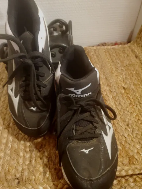 New! Mizuno 9-Spike Vapor Elite Low Cleats, Metal, Black, Size 6