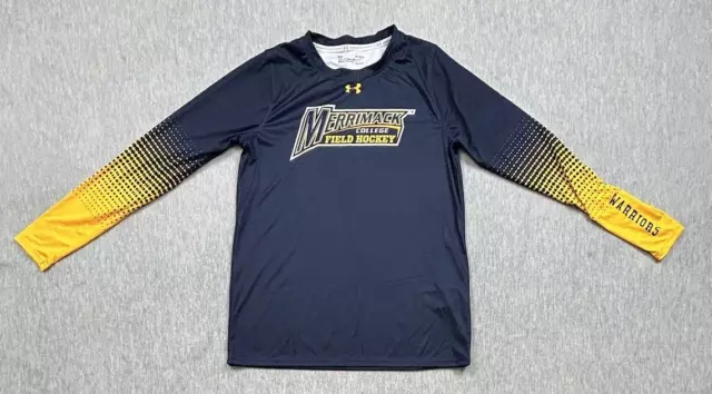 Merrimack College Shirt Women Large Blue Gold Field Hockey Warriors Under Armor