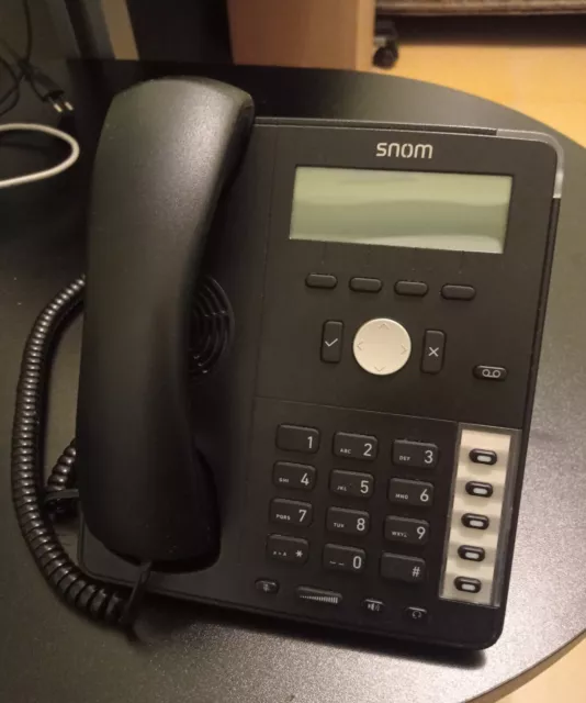 Snom D715 Telefono VoIP SIP PoE con supporto ed alimentatore