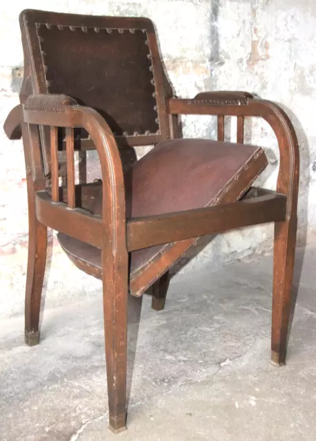 Stuhl Armlehnstuhl Jugendstil chair Büsser Art Deco Stil Schreibtischstuhl Holz