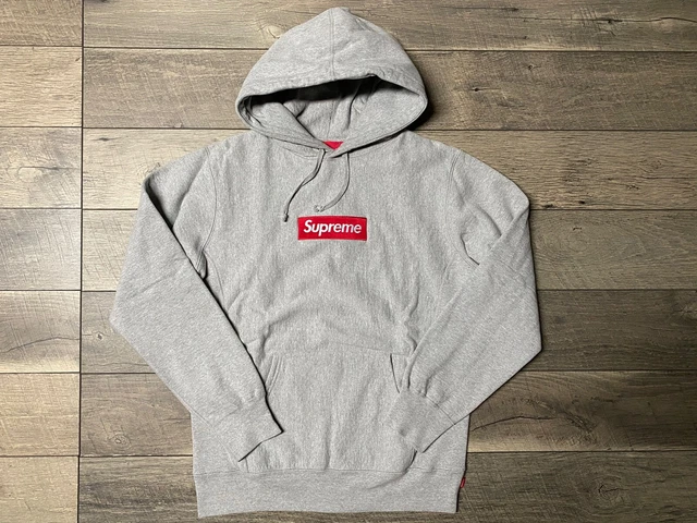 Gray box logo hoodie hotsell
