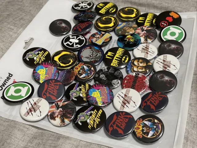 VIDEO GAME MOVIE TV Promo PIN Huge Lot 40 Pins! Batman, Deadpool, Rampage, Joust 3