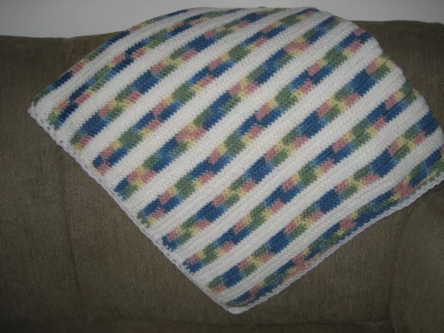 NEW Soft Cuddly Hand Crocheted Baby Blanket