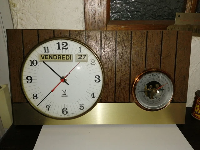 Pendule Ancienne JAZ Transistor – Vintage – Design Formica – Déco Rétro