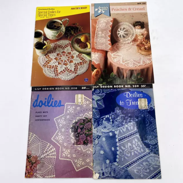 Lot 0f 4: Lily Design Book No.209 DOILIES TO TREASURE  & 3 Others