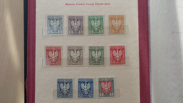 Polen 1919 / Kat. Fischer Nr. 280 - 290  Postfrisch / MNH (**) ohne Gummi wie v