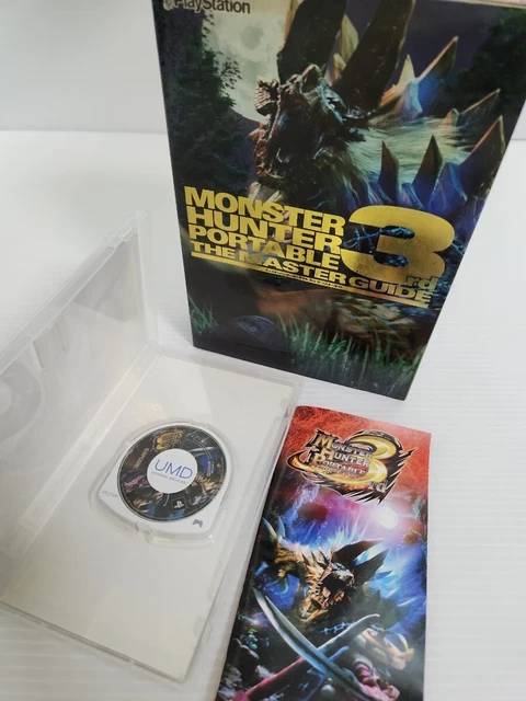 Playstation PSP UMD Game Monster Hunter Portable 3 Master Guide Book Japan a1