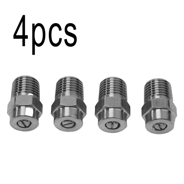 Edelstahl-Doppeldüse Für Hochdruckreiniger – 2-in-1 Mit 14 Düsen, Bis 4000 PSI, 1/4" Anschluss