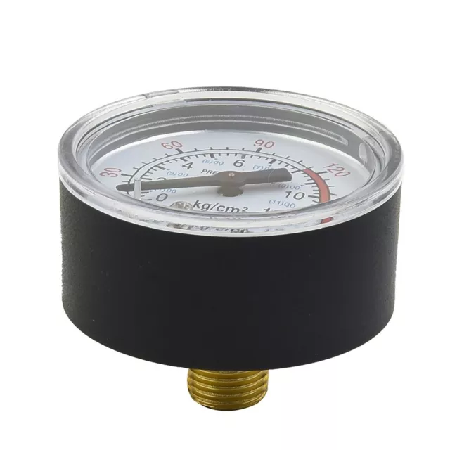 1PC 5CM 1/4 BSP Thread 0-180PSI 0-12Bar Air Pressure Gauge For Air Compressor . 2