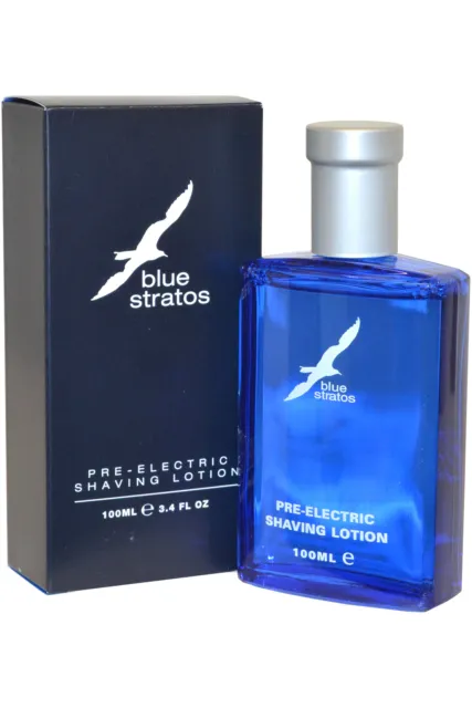Blue Stratos Pre Electric Shaving Lotion 100ml Mens Fragrance