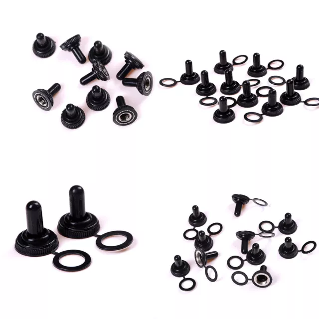 10Pcs 12mm Dia Toggle Switch Waterproof Rubber Cover Cap Waterproof Boot Cap* Sp