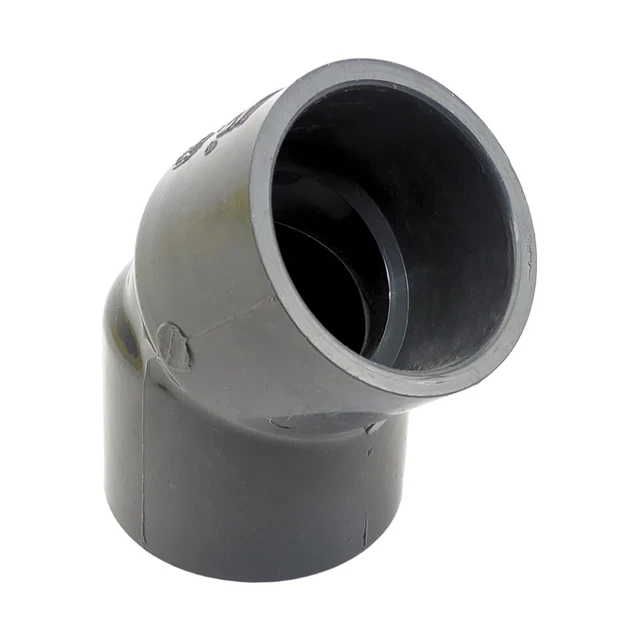 Spears 817-020 Gray 2” Socket SCH 80 Molded PVC 45° Elbow Fitting w/ Divett 2”