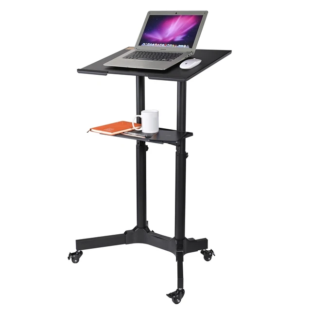 Yescom Portable Rolling Podium Mobile Standing Laptop Desk Presentation Lectern Yescom Portable Rolling Podium Mobile Standing Laptop Desk Presentation Lectern