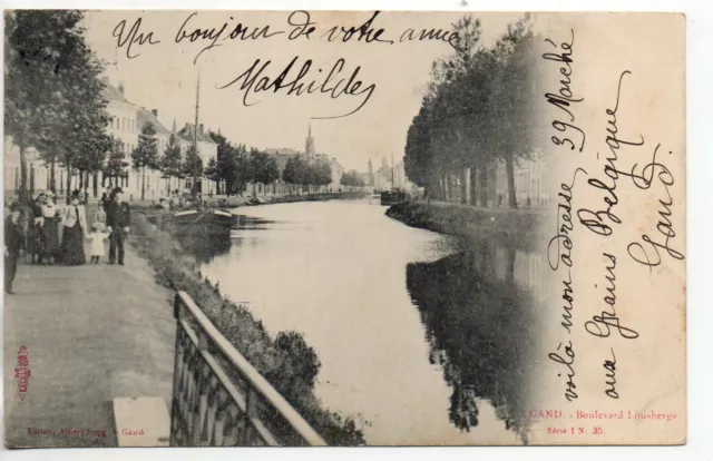 BELGIQUE - BELGIE - Old Postcard - GAND - GENT - le boulevard Lousbergs