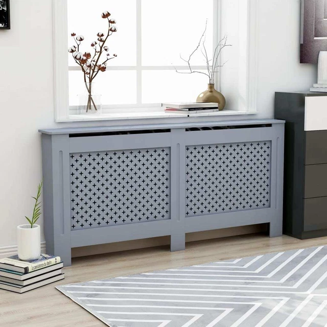 Vidaxl Copertura per Radiatore Antracite 172x19x81 cm in MDF