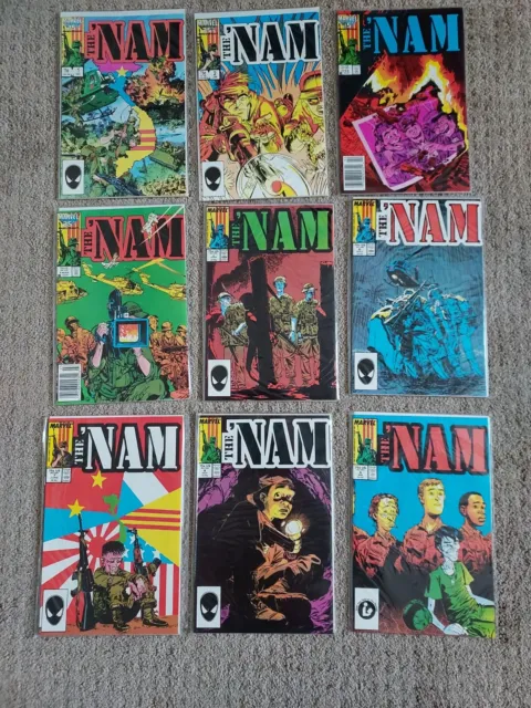 The ‘Nam Comic Book Lot Issues #1-21 Marvel Comics 1986 VF+ - NM SHARP!