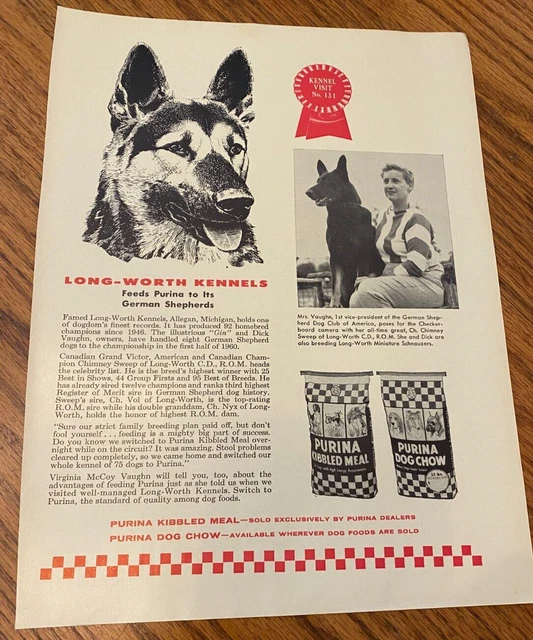 Vintage Purina Dog Chow Ad - German Shepherd