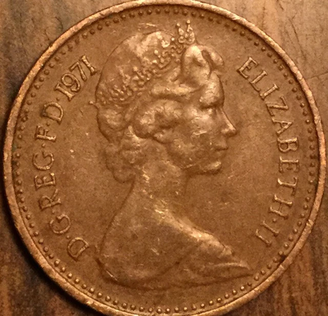 1971 Uk Gb Great Britain New 1/2 Penny Coin